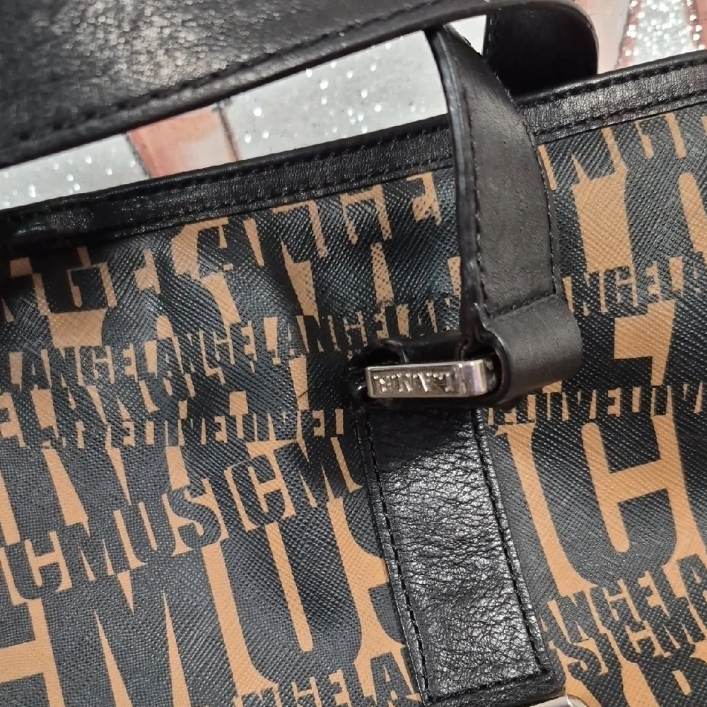 Graphic Logo Brown & Black Tote Bag - Unknown Brand NEW 2166 - Picture 2 of 5